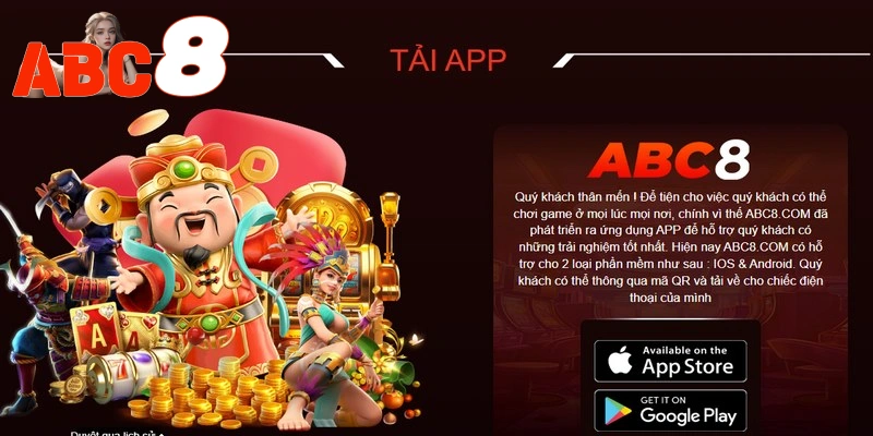 Game thủ hãy cài đặt app abc8 về máy và cấp quyền sử dụng